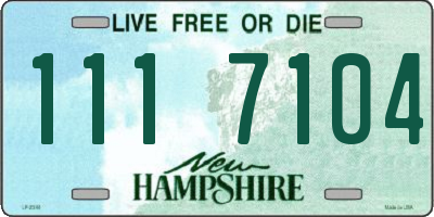 NH license plate 1117104