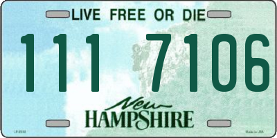 NH license plate 1117106