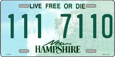 NH license plate 1117110
