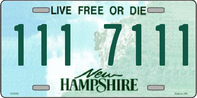 NH license plate 1117111