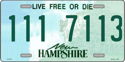 NH license plate 1117113