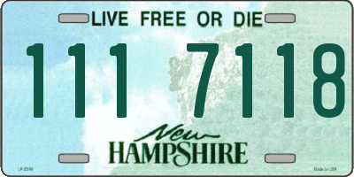 NH license plate 1117118