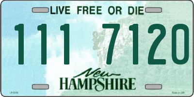 NH license plate 1117120