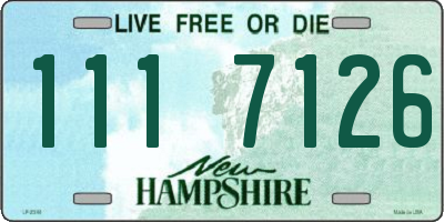 NH license plate 1117126