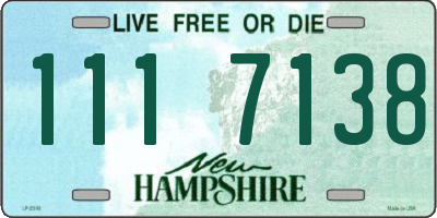 NH license plate 1117138