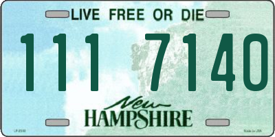 NH license plate 1117140