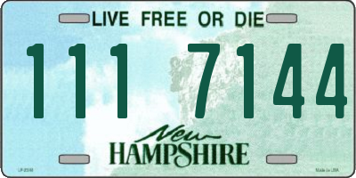 NH license plate 1117144