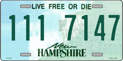NH license plate 1117147