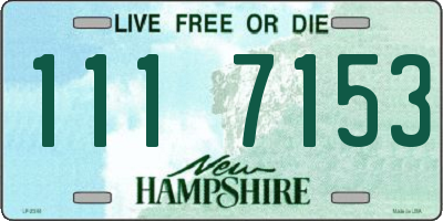 NH license plate 1117153