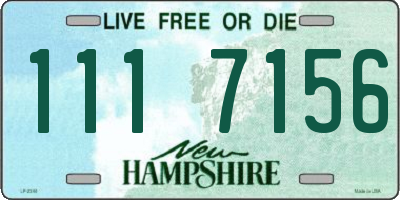 NH license plate 1117156