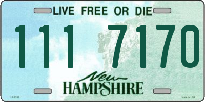 NH license plate 1117170