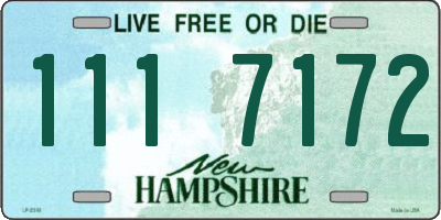 NH license plate 1117172