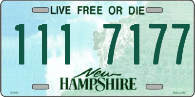 NH license plate 1117177