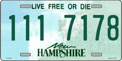 NH license plate 1117178