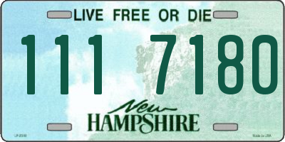 NH license plate 1117180