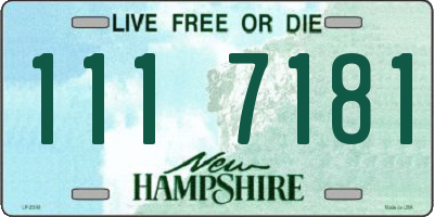 NH license plate 1117181