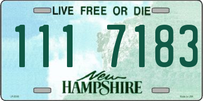 NH license plate 1117183