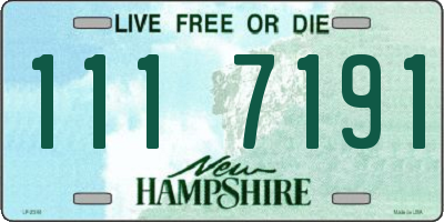 NH license plate 1117191