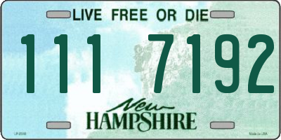 NH license plate 1117192