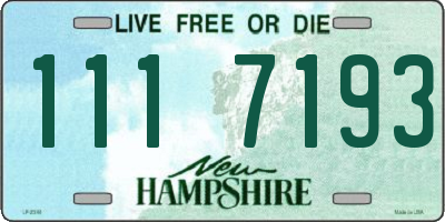 NH license plate 1117193