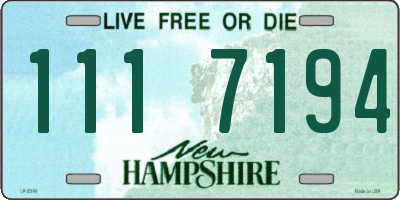 NH license plate 1117194