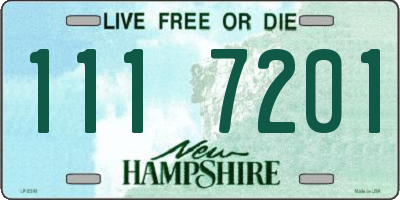NH license plate 1117201