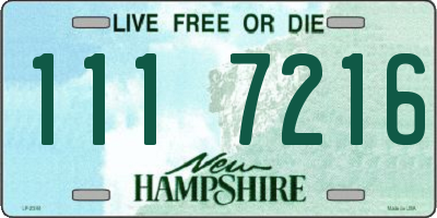 NH license plate 1117216
