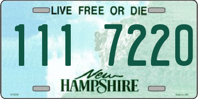 NH license plate 1117220