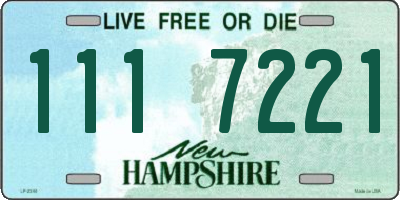 NH license plate 1117221