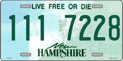 NH license plate 1117228