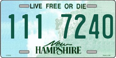 NH license plate 1117240