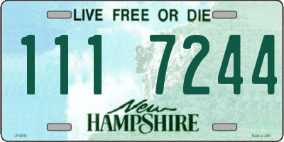 NH license plate 1117244