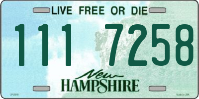 NH license plate 1117258