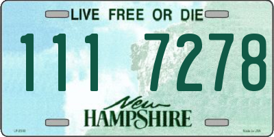 NH license plate 1117278