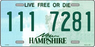 NH license plate 1117281