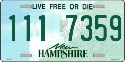 NH license plate 1117359