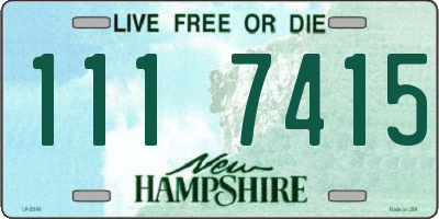 NH license plate 1117415