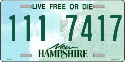 NH license plate 1117417