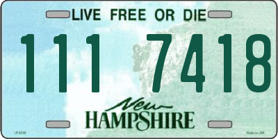 NH license plate 1117418