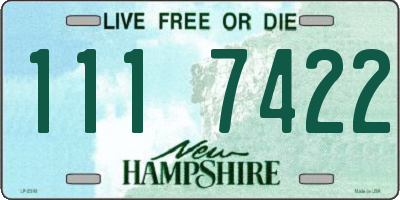 NH license plate 1117422