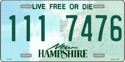 NH license plate 1117476