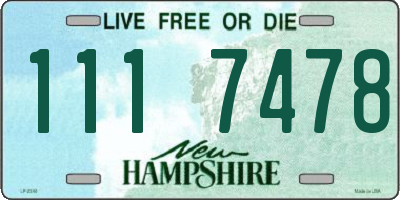 NH license plate 1117478