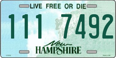 NH license plate 1117492