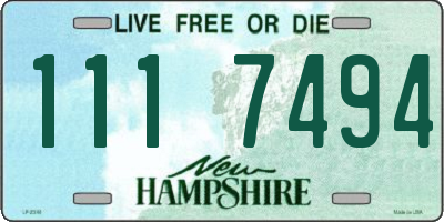 NH license plate 1117494
