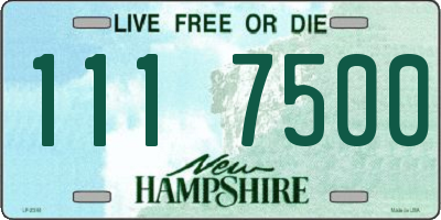 NH license plate 1117500
