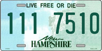 NH license plate 1117510