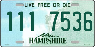 NH license plate 1117536