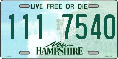 NH license plate 1117540