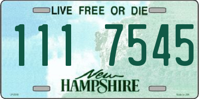 NH license plate 1117545