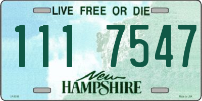 NH license plate 1117547